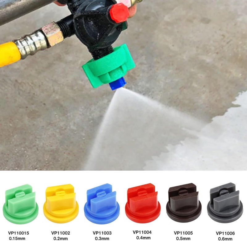 Tayffency 10 PCS Flat Fan Spray Tip 110 Degree Plastic Nozzle for Agricultural, Cleaning, Cooling (Yellow) - Image 3